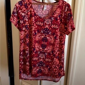 Lula Rie Floral orange Women's Top M
